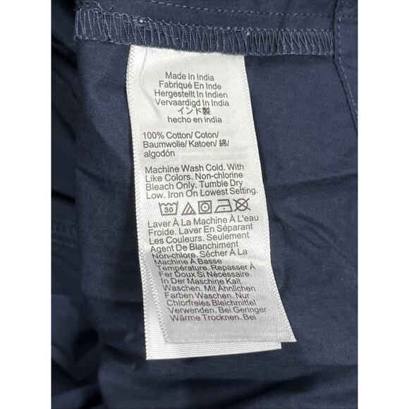 J Crew Elena Mini Shirt Dress in Cotton Poplin Size 4 Navy Blue Smocked Waist - Picture 9 of 10